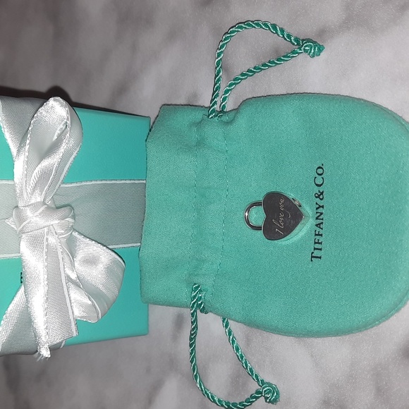 SOLD Tiffany & Co. I LOVE YOU Heart Lock Pendant - Picture 6 of 7
